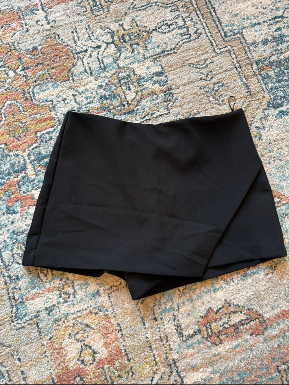 Zara Black Wrap-Front Skort
